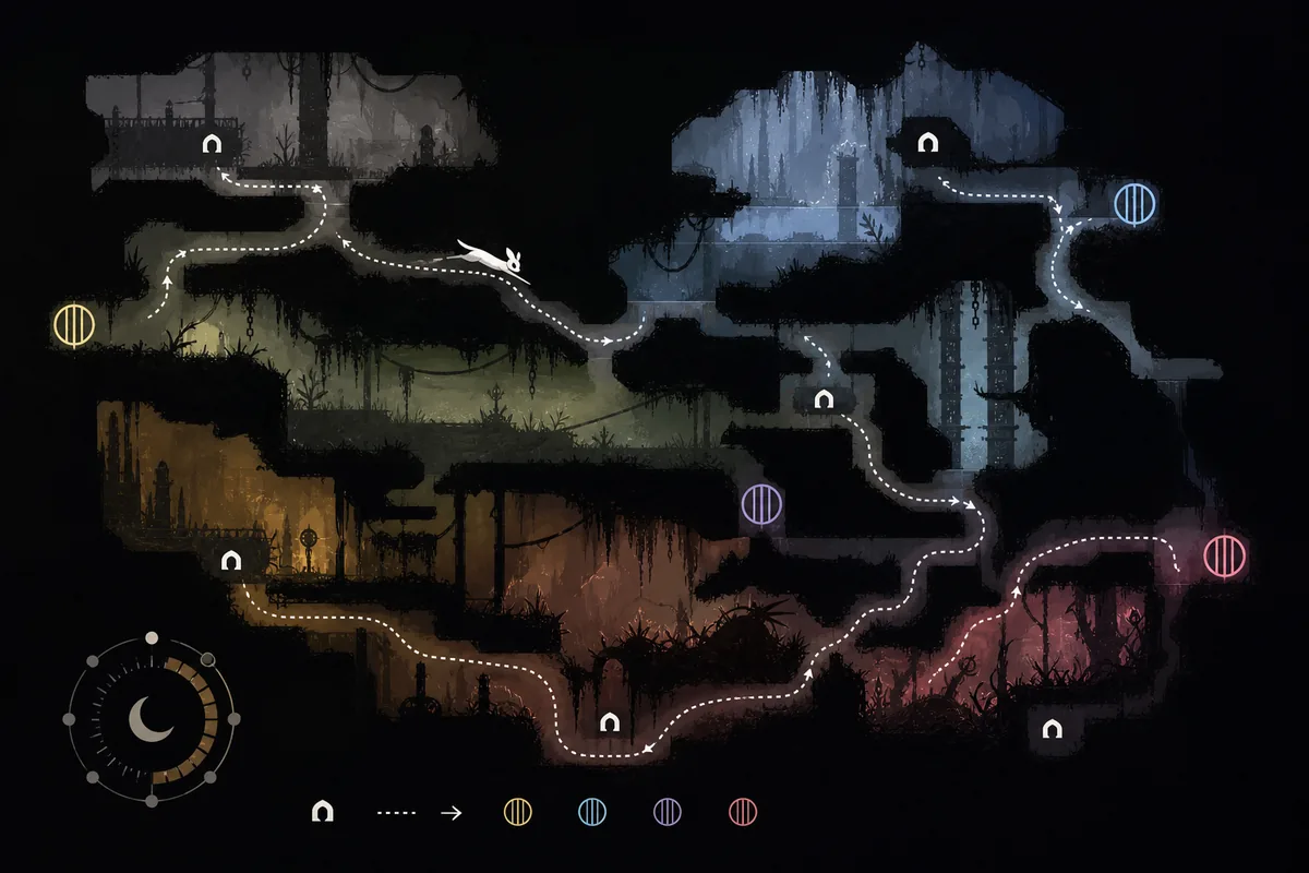 Guide de carte Hunter Rain World : route, cycles et livraison du neurone